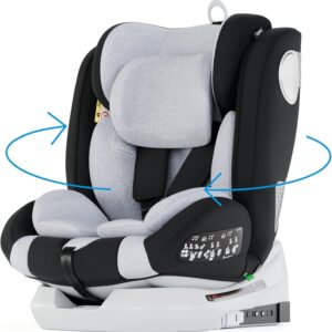 Babify Onboard Siège Auto i Size ECE R129 - De 0 à 12 Ans - 0 à 36 kg - ISOFIX Groupe 0 1 2 3 - Rotation 360 Degrés - Siège Auto Bébé et Enfant