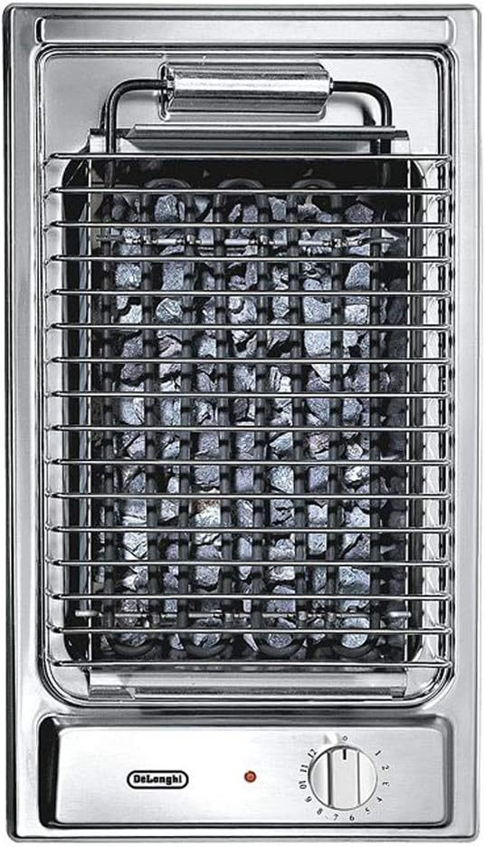 Barbecue électrique DeLonghi BQI 13-1 - Puissance 2400 W - Structure en acier inoxydable - Gril pour repas et cuisson de table