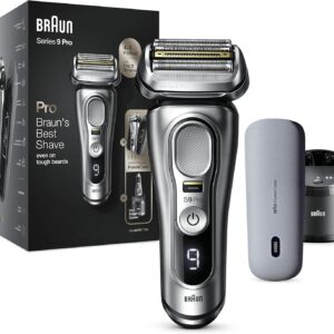 Rasoir électrique homme Braun Series 9 Pro 9477cc - Tête quatre plus un avec ProLift - PowerCase et centre SmartCare - Wet and Dry autonomie 60 minutes