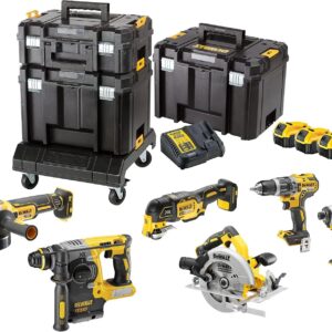 Kit 6 outils DeWalt DCK685P3T-QW XR 18 V - Ensemble de machines sans fil - Équipement polyvalent pour chantier - Coffrets de rangement TSTAK