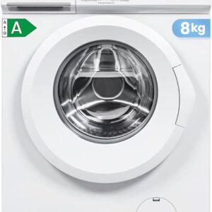 Lave linge frontal COMFEE CFE12EW80-W-FR - Capacité 8 kg classe énergétique A - Moteur BLDC 1400 tours - Quinze programmes avec prélavage