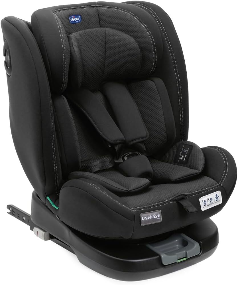 Chicco UnicoEvo i Size Siège Auto Pivotant 360 - Groupe 0 1 2 3 - De 0 à 12 Ans - 0 à 36 kg - ISOFIX Inclinable - Homologué ECE R129/03