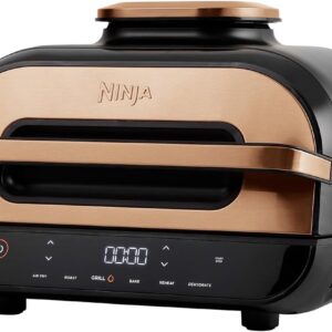 Grill intérieur Ninja Foodi MAX AG551EUCP - Capacité 3,8 L et six fonctions - Friteuse sans huile et rôtissoire - Pièces lavables cuivre et noir