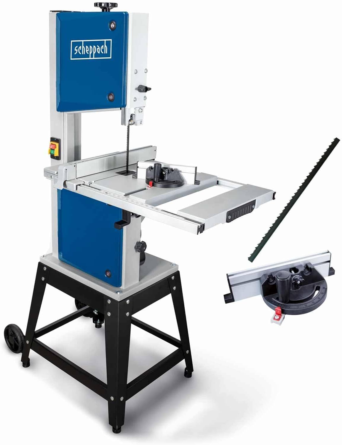 Scheppach HBS400 Scie à ruban 750W 230V - Scie à bois avec hauteur de passage 170 mm et largeur 305 mm