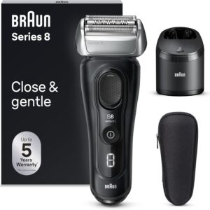 Braun Series 8 8560cc Rasoir électrique homme noir - 4 éléments de rasage et tondeuse précision - Station SmartCare étanche autonomie 60 minutes