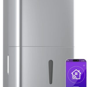 Déshumidificateur Klarstein DryFy Connect 50 L par jour - Réservoir 7 L - WiFi, application et minuterie 24 h - Pour surfaces jusqu'à 55 m2