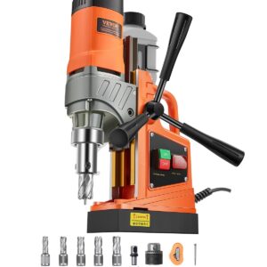 VEVOR Perceuse magnétique portable 1450W - Perceuse à colonne magnétique avec force 12500N et capacité de carottage 40mm