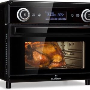 Klarstein AeroVital Jumbo Air Fryer 18 L - Friteuse à air chaud avec écran tactile 10 programmes acier inoxydable noir