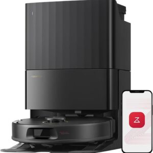 Roborock Qrevo S5V Robot Aspirateur Laveur avec Station - Aspiration 12000 Pa - Serpillères FlexiArm - Séchage à Air Chaud - Navigation Intelligente