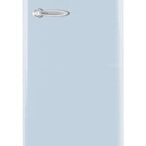 SCHNEIDER SCCL329VBL Réfrigérateur 1 porte vintage 337 L - Froid brassé et dégivrage automatique - 4 clayettes en verre pose libre bleu