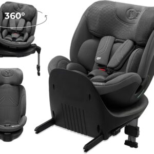 Kinderkraft XRIDER2 I-Size - Siège auto bébé évolutif 40-125 cm - Rotation Isofix 360 degrés dos et face route avec protections latérales