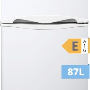 Réfrigérateur congélateur sous plan COMFEERCT87WH2 E - Capacité 87 L classe énergétique E - Éclairage et étagères amovibles - Thermostat réglable et porte réversible