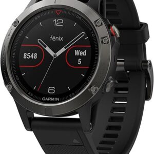 Garmin 010-01688-00 Montre GPS randonnée connectée - Suivi navigation outdoor gris bracelet noir