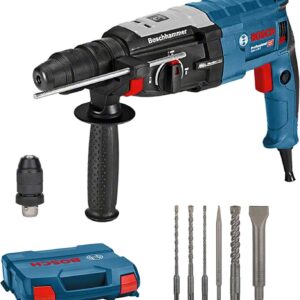 Perforateur Bosch Professional GBH 2-28 F 880W SDS plus - Perçage béton jusqu'à 28 mm avec set 6 pièces et coffret L-Case