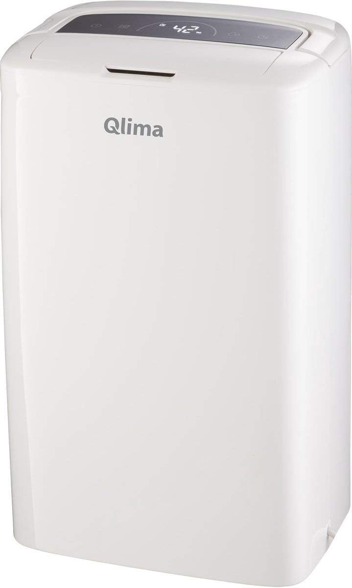 Qlima D 612 - Déshumidificateur silencieux 38 dB - Réservoir 1,8 L et puissance 190 W - Modèle blanc pour températures de 5 à 35 degrés