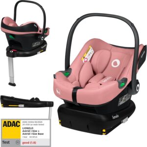 Ensemble siège auto Lionelo Astrid i-Size avec base - De 40 à 87 cm installation ISOFIX - Harnais trois points protection latérale - Insert Dri-Seat norme R129