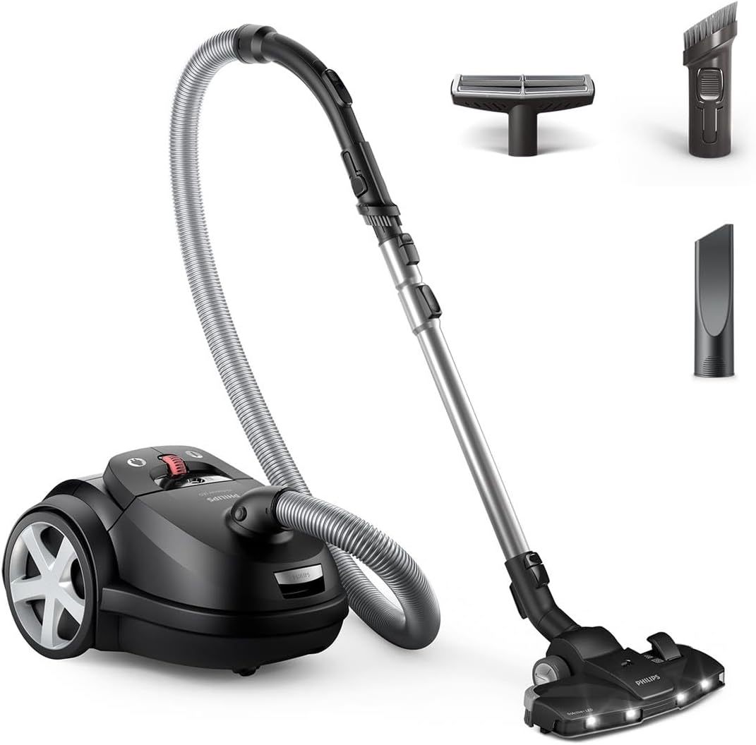 Philips Série 8000 Performer LED Aspirateur avec sac - Moteur 900 W brosse TriActive LED filtre HEPA câble 12 m XD8122/10