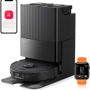 Roborock Qrevo Edge S5A Robot Aspirateur Laveur - Aspiration 18500 Pa - Brosse DuoDivide - Serpillière FlexiArm - Châssis AdaptiLift - Lavage Eau Chaude