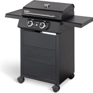 Barbecue électrique Enders eCrave 2 - Deux éléments chauffants puissants - Grille en fonte et chariot avec rangement - Système Simple Clean pour entretien