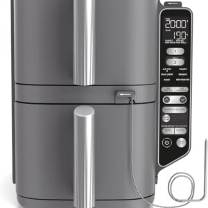 Friteuse verticale Ninja Double Stack XL SL451EU - Capacité 9,5 L avec deux tiroirs - Six fonctions pour huit portions - Thermosonde SmartCook