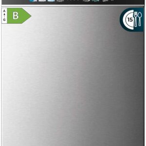 Cecotec Bolero Aguazero 6700 Inox Lave vaisselle 60 cm 15 couverts - Classe B moteur Inverter Plus O2 Dry Turbo Dry plus