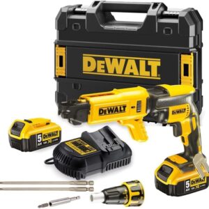 Visseuse plaques de plâtre DEWALT 18V XR Brushless 5Ah Li-Ion DCF620P2K-QW - Tournevis électrique sans fil avec 2 batteries et chargeur