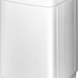 Mini lave-linge automatique GIANTEX - Capacité 3,5 kg avec essoreuse et pompe - Niveau d'eau et modes réglables - Dimensions 43 x 43 x 75 cm blanc