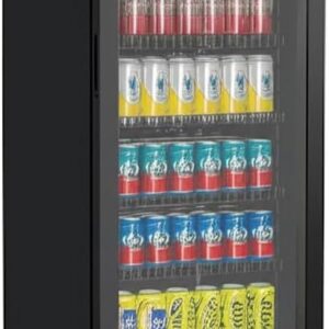 Réfrigérateur à boissons METRO Professional GSC4240B - Capacité 237 L - Métal et verre avec serrure - Refroidissement statique noir