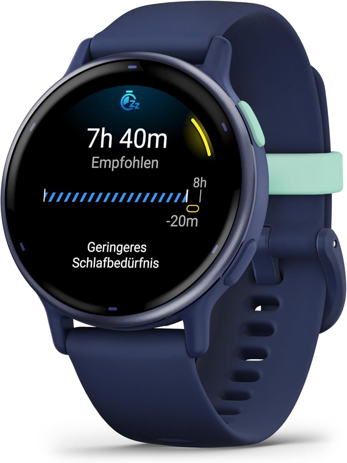 Garmin vívoactive 5 Montre connectée GPS sport et santé - Metallic Blue bracelet bleu marine - Modèle reconditionné