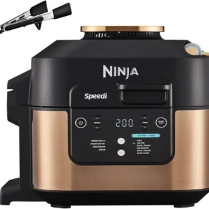 Ninja Speedi 10 en 1 Autocuiseur rapide Air Fryer multicuiseur 5,7 L - Vapeur grill four rôtir mijoter noir cuivre ON400EUCP