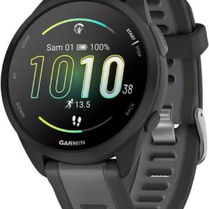 Garmin Forerunner 165 Montre GPS connectée running écran AMOLED - Suivi sportif et entraînement - Noir et gris