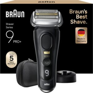 Rasoir électrique homme Braun Series 9 PRO Plus 9510s - Étanche avec cinq éléments de rasage - Pro Trimmer intégré - Autonomie 60 minutes noir