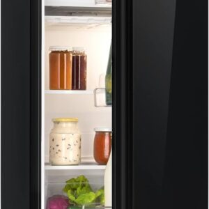 Klarstein Luminance Frost Réfrigérateur 91 L - 7 niveaux de température - Éclairage intérieur bac à oeufs clayettes en verre - Noir