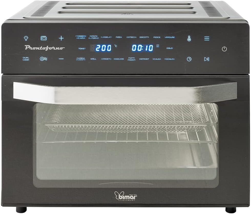 Bimar B301 Four électrique ventilé numérique multifonction 30 L - Air Fry sans huile XXL acier inoxydable 18 programmes