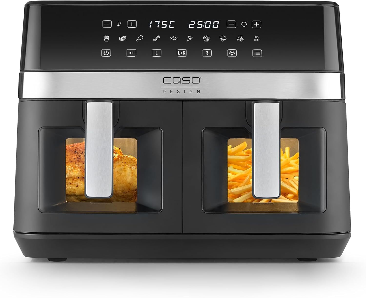 AirFry DuoChef Friteuse sans huile double zone - Air Fryer multifonction pour cuisson quotidienne