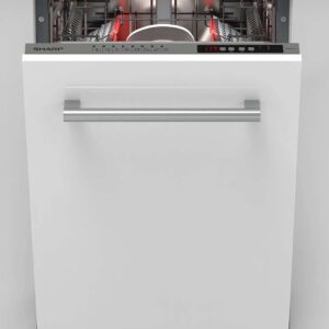 SHARP QW I1GI47EX Lave vaisselle tout intégrable 45 cm - Appareil compact encastrable pour cuisine moderne