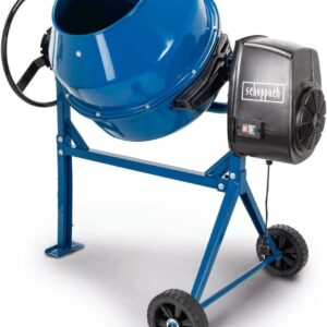 Scheppach MIX180 Bétonnière 800W - Cuve 180L avec couronne en fonte et fond soudé - Tension 230V