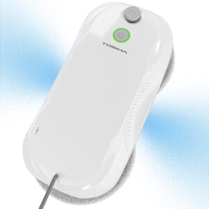 Robot lave-vitres Tosima W5 blanc - Double pulvérisation et aspiration variable - Navigation intelligente avec détection des bords - Triple système de sécurité